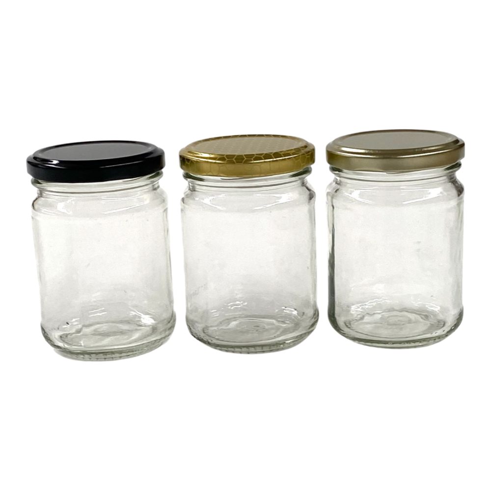 Flint Glass Honey Jar Lids Included